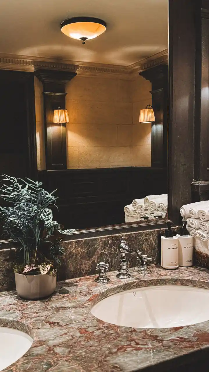 Détail salle de bain marbre